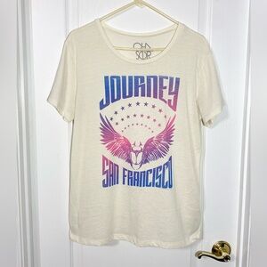Chaser Journey San Francisco Gradient Graphic Band Tee Cream Large